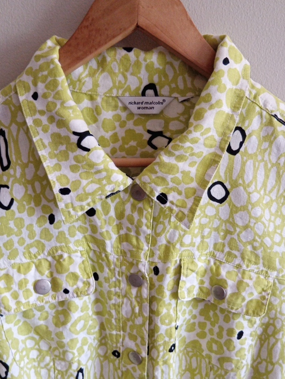 Richard Malcolm Woman Linen Blend Jacket Size 2X Resortwear Lime Green